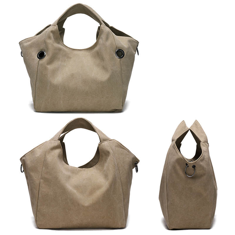 Hayfay Canvas Multi-Compartment Tote Bag for Women
