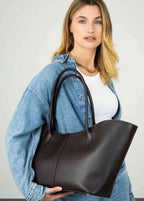 Hayfay Loren Shoulder Bag – Dark Chocolate Calfskin